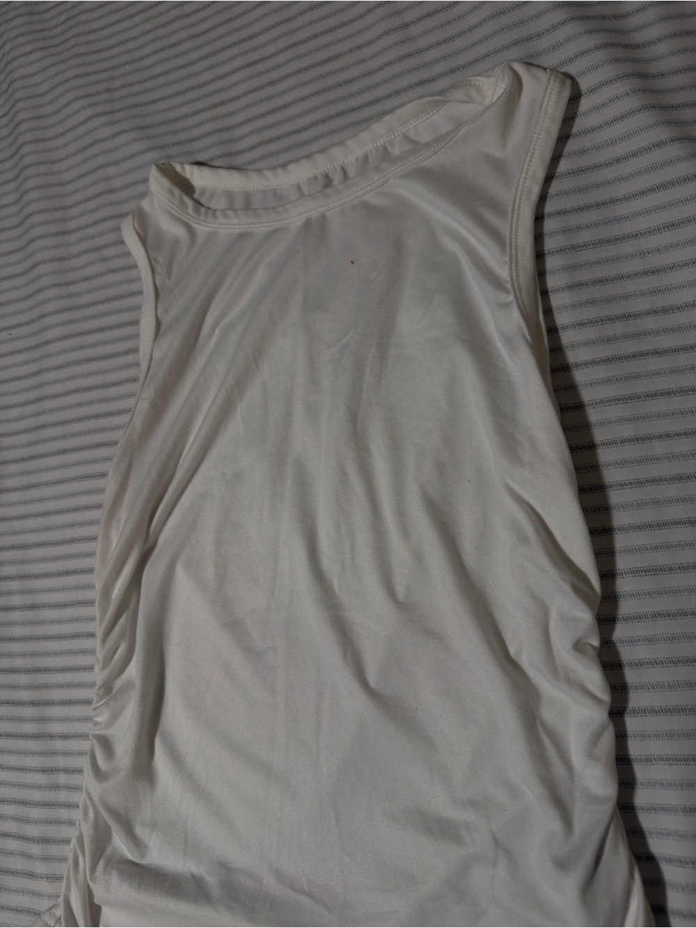 H&M White High-Neck Tank Top